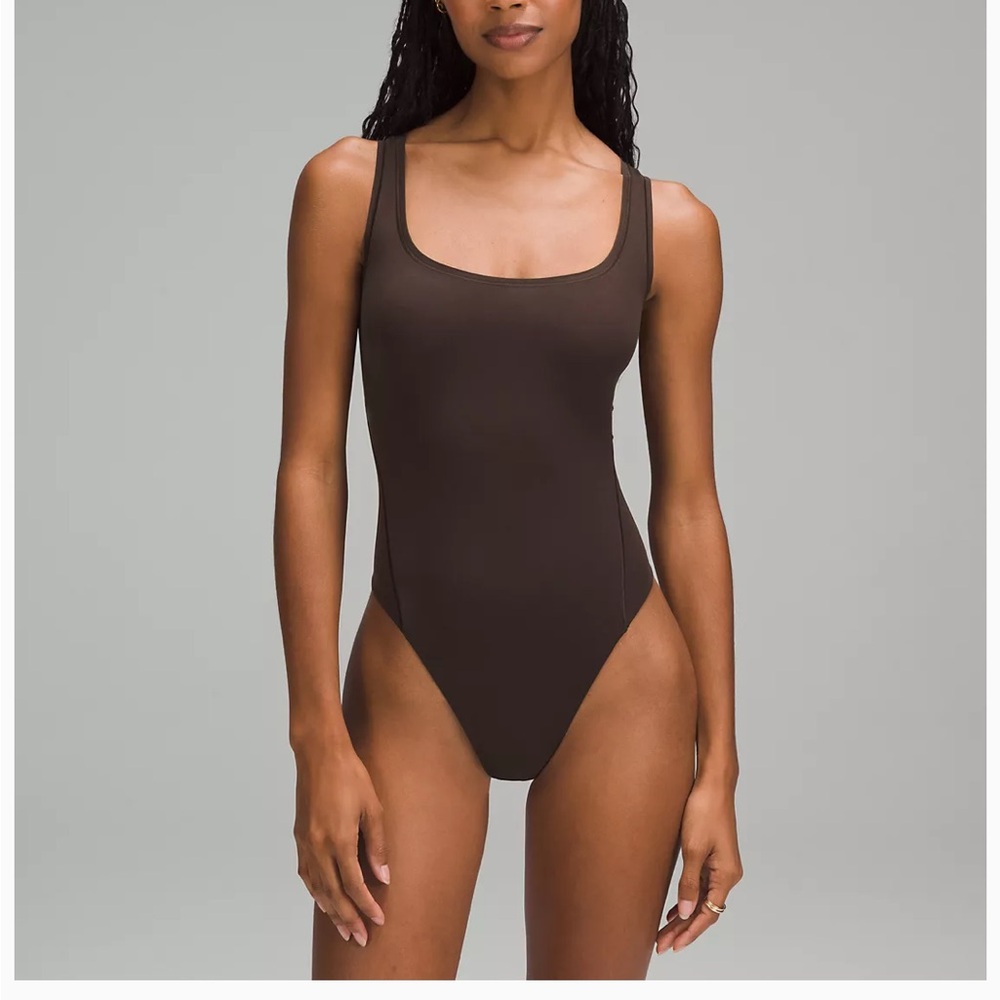 Wundermost Ultra-Soft Nulu Square-Neck Sleeveless Bodysuit in French Press